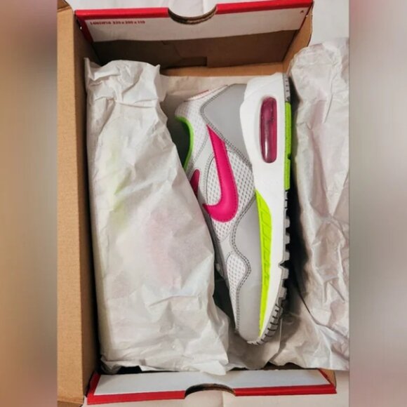 Size 7 - Nike Air Max Correlate White Fireberry Lime Green W - Picture 8 of 8
